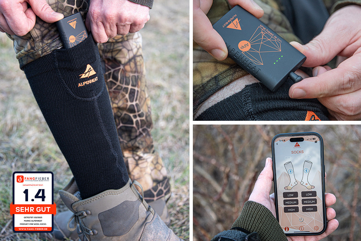 ALPENHEAT Lämmitettävät sukat FIRE-SkiSocks APP 